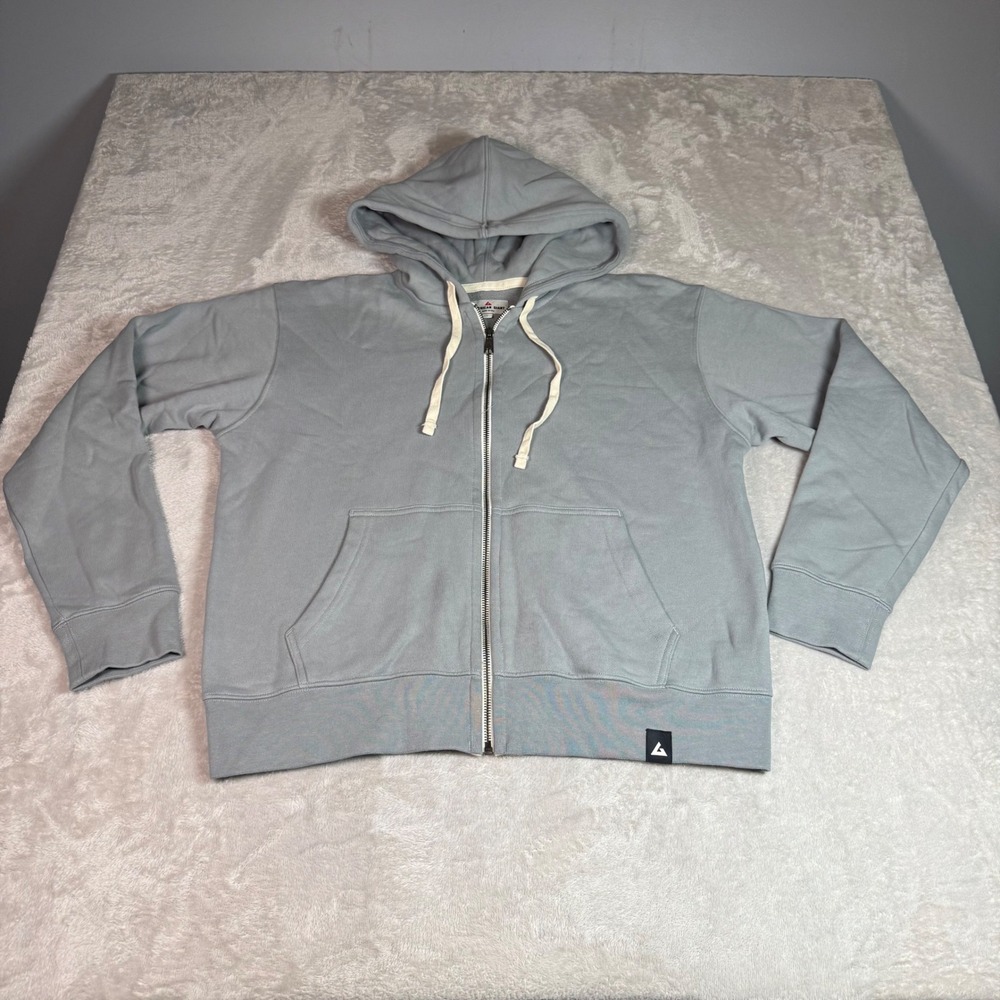 NWOT American Giant Women Midweight Full Zip Hoodie Sweatshirt L Gray USA Made